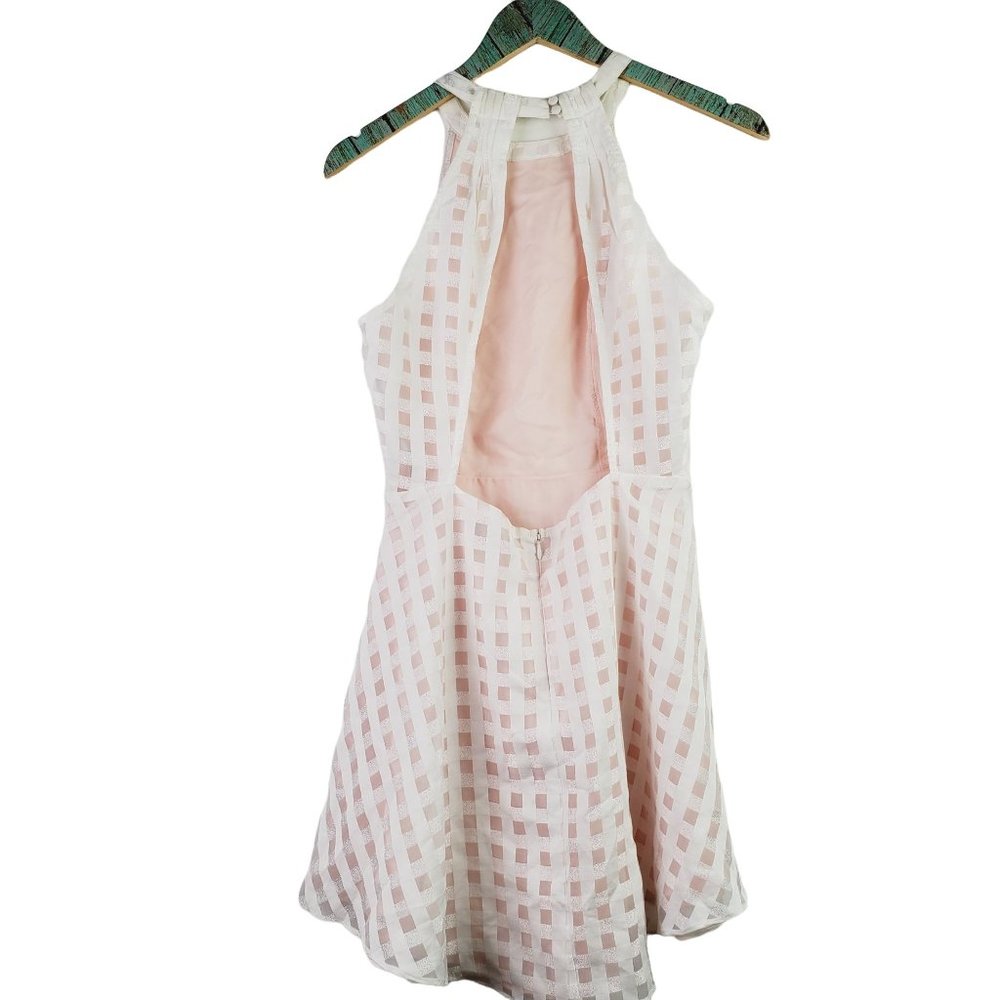 Lovers + Friends Gingham Mini Halter Picnic Dress, Sz M - Picture 4 of 12